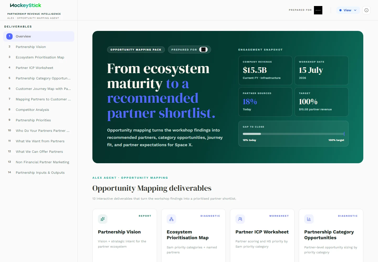 Align: Opportunity Mapping deliverables in HockeyStick AI